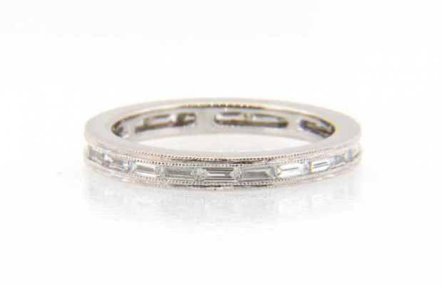 Platinum Baguette Cut Diamond Eternity Band