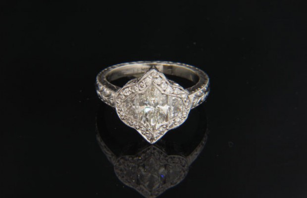 Vintage Platinum Engagement Ring