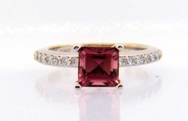 Pink Tourmaline Solitaire